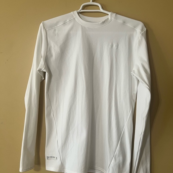 Under Armour Compression White Long Sleeve Athletic Tee Size 2XL - Picture 1 of 10